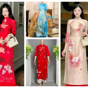 Vietnamese Ao Dai M14 With Pants For Women ( Vietnamese Size ) / Áo Dài Cách Tân Truyền Thống Việt Nam/ Girl Ao Dai / Luna Ao Dai