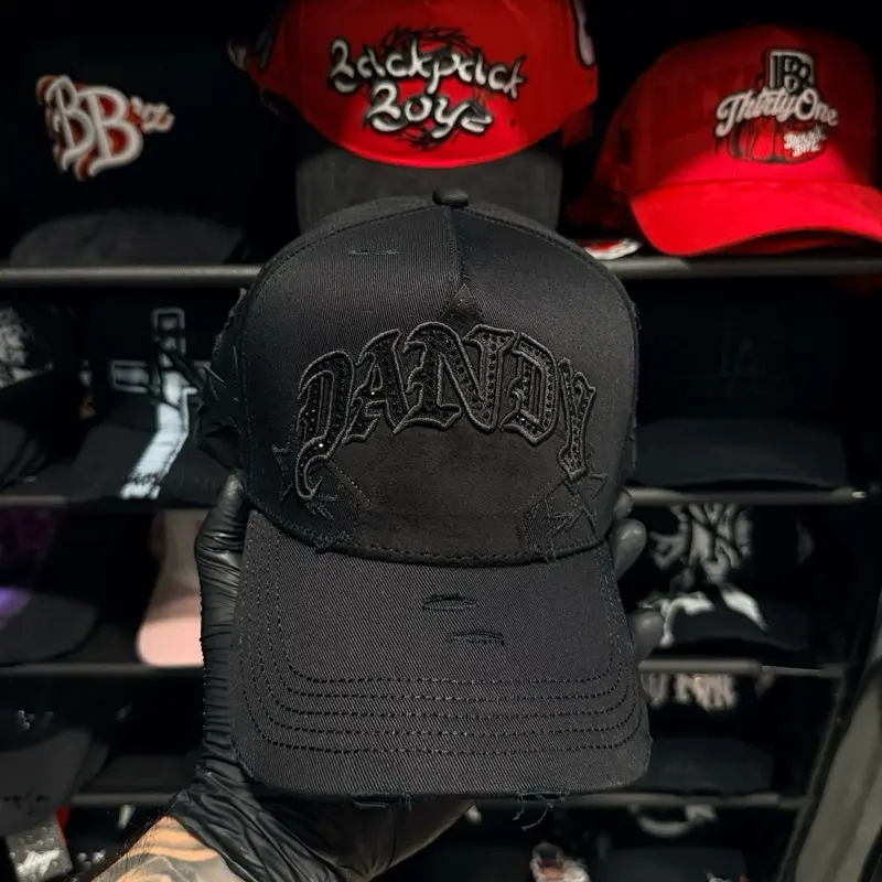 Unisex Total Black Star-Inspired Fashion Hat, Stylish Clothes Accessory