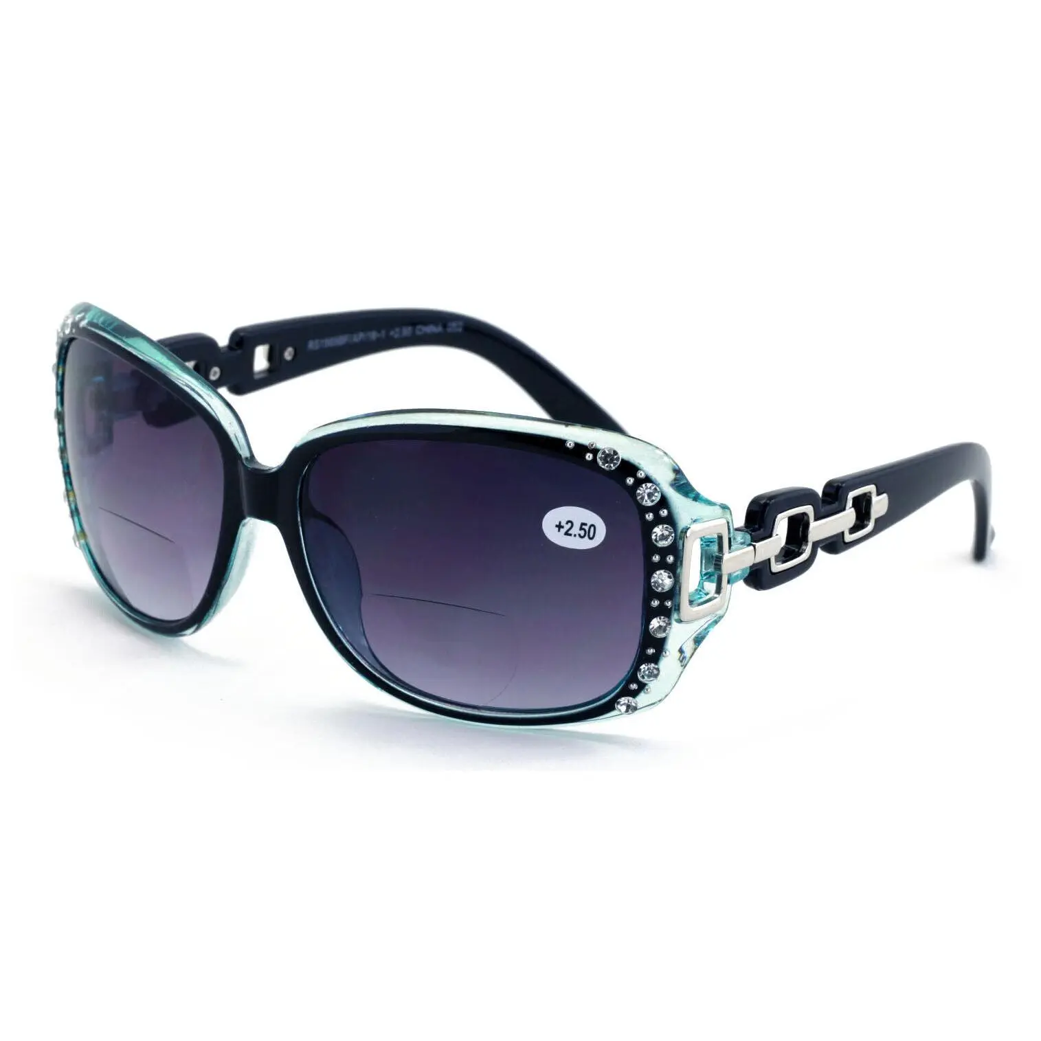 Oversized Rhinestones Women Bifocal Reading Sunglasses Reader Glasses Vintage