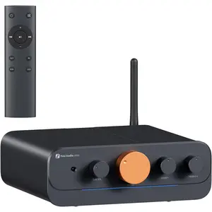 HT4S  Amplifier for Outdoor Speakers, 4  Power Amp for  Theater, Outdoor Gathering, 4.1/5.0 Ch Stereo   Receiver, Supports AUX/Optical Input with Remote Control