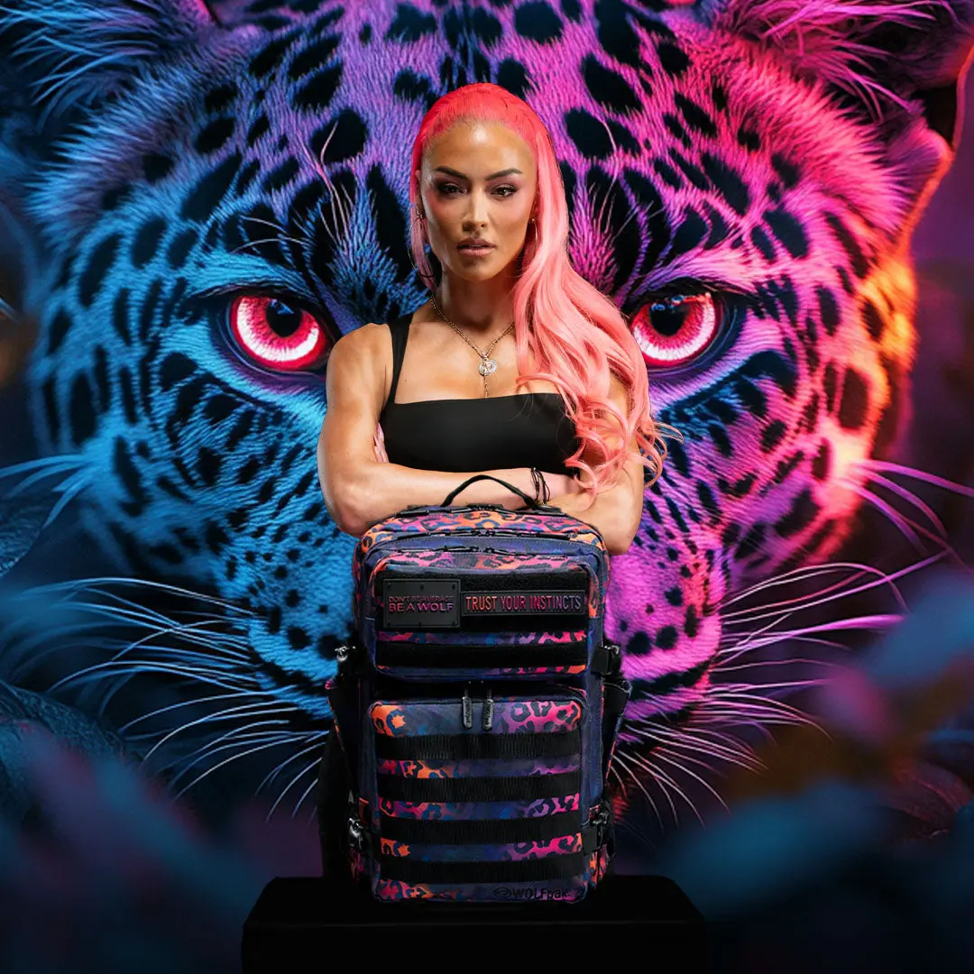 25L Backpack Neon Leopard
