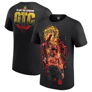 Youth Black Roman Reigns Aura Cartoon T-Shirt, Fashion Cotton, Full Colors, Full Sizes, For Men, For Women