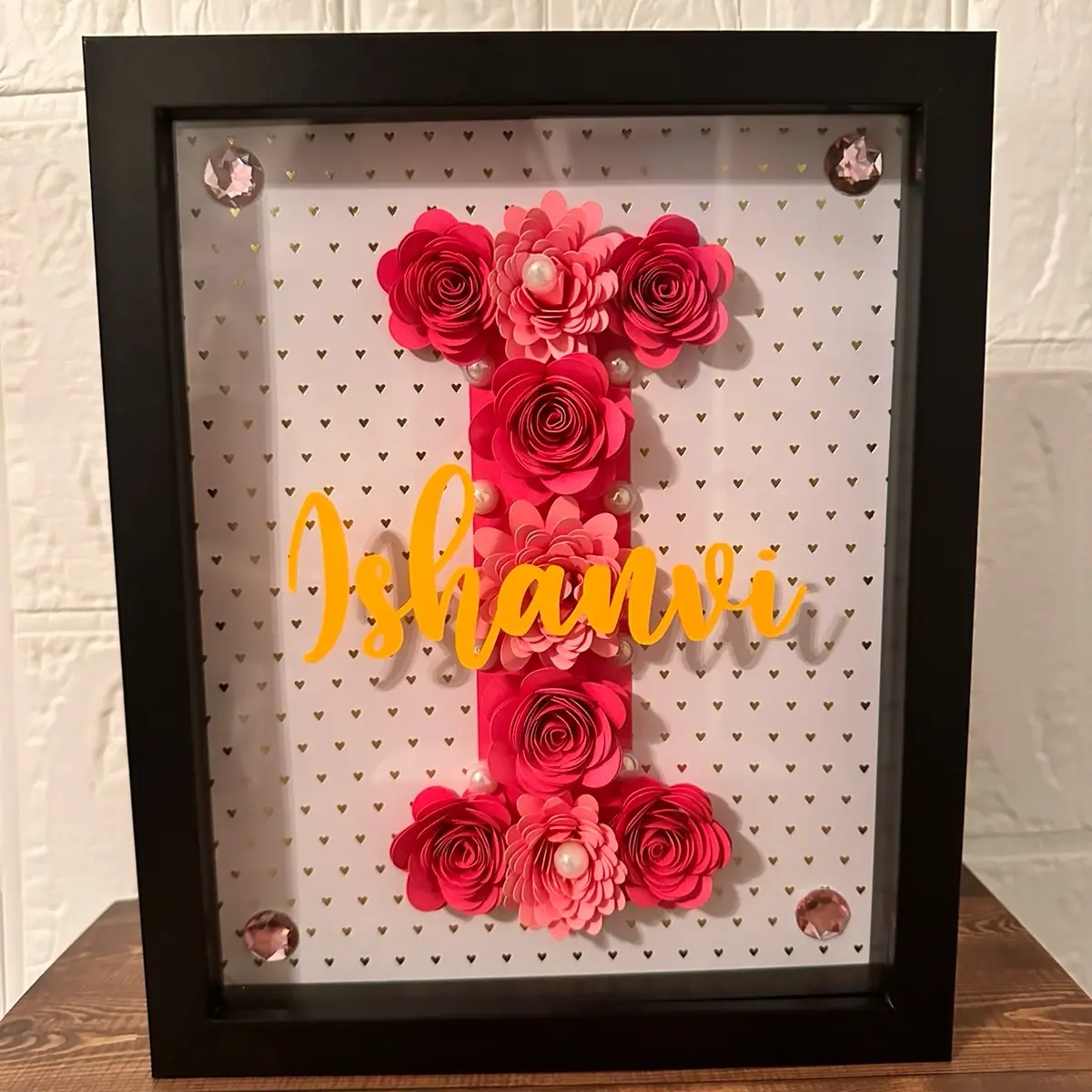 Personalized Initial Shadow Box/Shadow Box/Initial Shadow Box/ Gifts