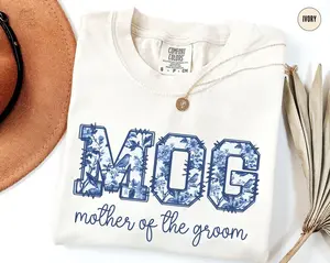Mother of the Bride Groom Shirt, Comfort Colors Toile Bridal Party Getting Ready Outfit, Gift From Daughter Son, Floral MOB Tshirt, MOG Tee