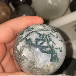 Moss agate sphere Moss Agate Crystal Sphere