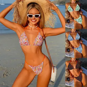 Sexy Metallic Bikini Set - Glitter Triangle Swimsuit for Tropical Vacation, Fashionable Cut & Secure Fit, Durable Shiny Material & Removable Padding