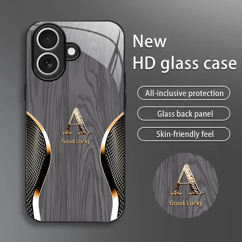 Suitable for [iPhone 17] Brand new premium phone case, drop-proof and fingerprint-resistant，sophisticated and minimalist design, with 26 English letters to choose from YM99