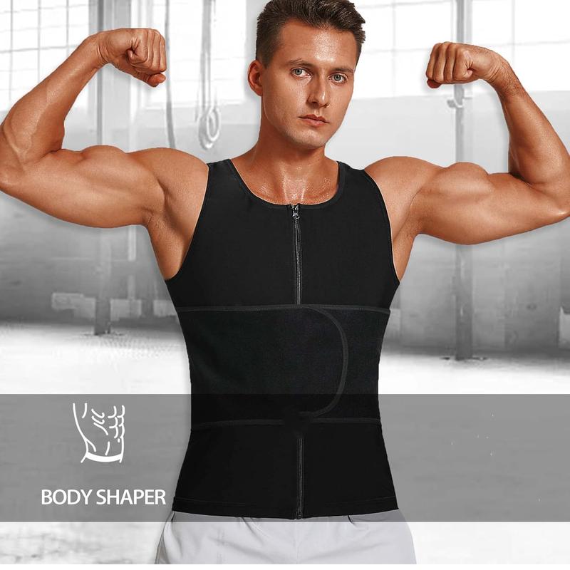 Men Body Shaper Sauna Sweat Vest Workout Tank Top Abdomen Reducer Waist Trainer Belly Shapewear with Zipper Compression Garment Compression Shirt Activewear Men Body Shaper Sauna Sweat Vest Workout Tank Top Abdomen Reducer Waist Trainer Belly Shapewear with Zipper Compression Garment Compression Shirt Activewear