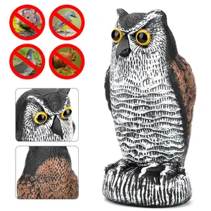 Owl Decoy Statue Protect Garden Yard Scare Birds Away Pigeon Repellent Scarecrow