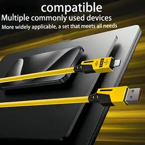 65W four in one retractable cable, fast charging and data synchronization, Light Beige friendly, soft, convenient and multifunctional, suitable for iPhone, iPad, Samsung, Xiaomi, Huawei, etc OPPO VIVO Car charging cable Scalable cable | Durable cable