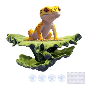 Mushroom Decor for Reptile Tank, Fish Tank, Pet-Safe Bearded Dragon Tank Accessories, Realistic Terrarium Plants for Leopard Geckos, Crested Geckos, Tree Frogs, Snakes (Forest, Trio Cap)