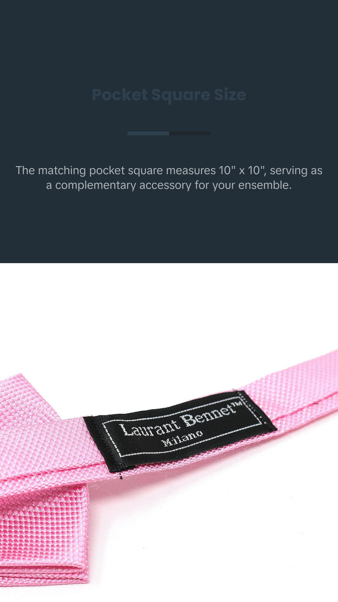 Laurant Bennet Poly Woven Banded Bow Tie & Hanky Set