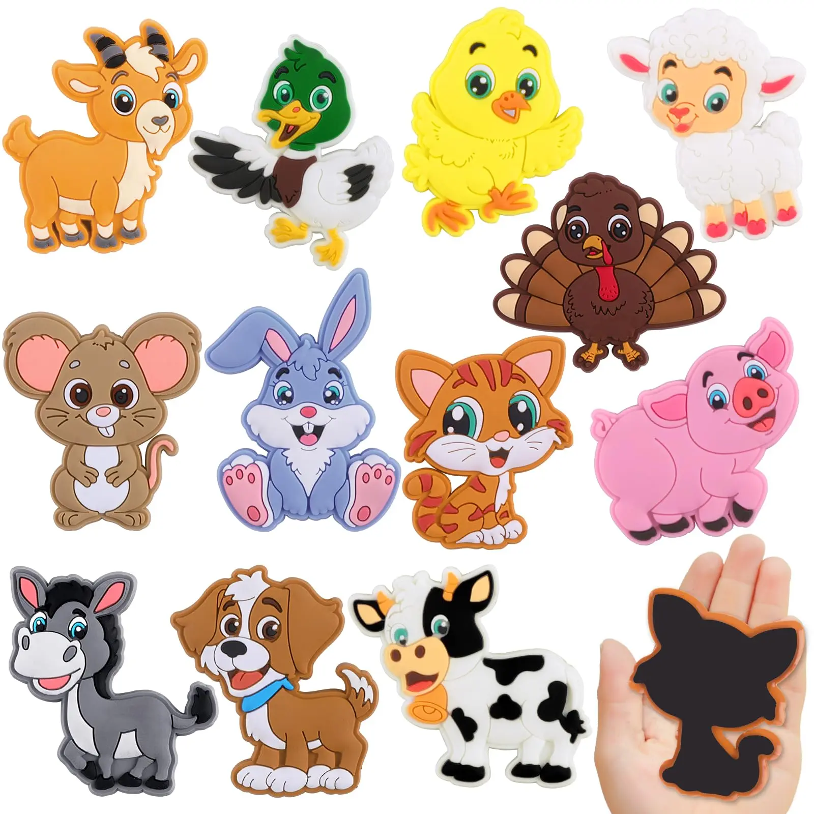 12PCS Fridge Magnets for Kids,Cute Vivid Farm Animals Refrigerator Magnets Toys for Fridge Baby Educational Present Full Back Magnetic Toddler Magnets Gift