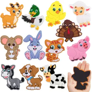 12PCS Fridge Magnets for Kids,Cute Vivid Farm Animals Refrigerator Magnets Toys for Fridge Baby Educational Present Full Back Magnetic Toddler Magnets