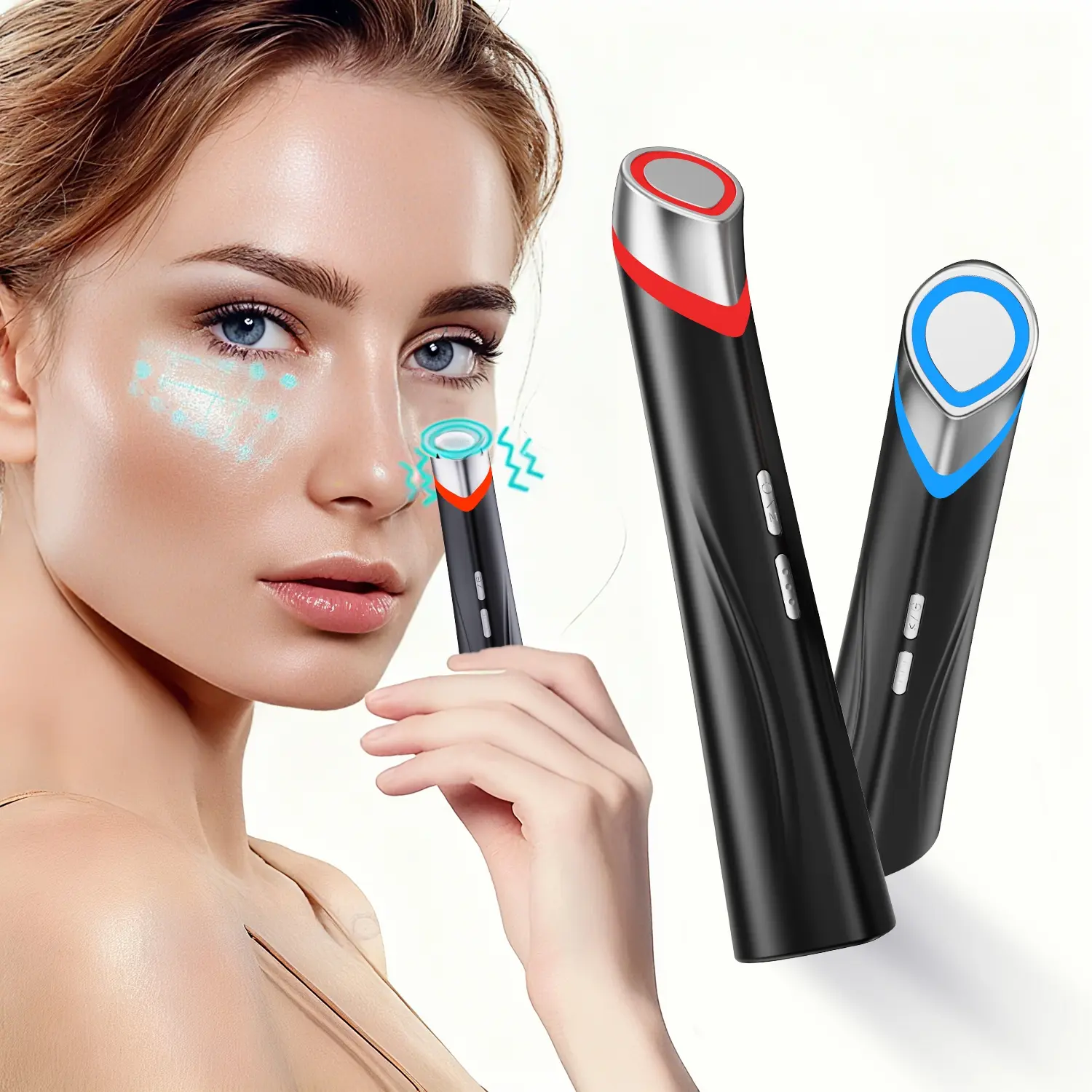 Portable Eye Care Massager, Relieves Eye Fatigue, Smooths Skin, Relaxing Massage, New Hot Compress Beauty Eyelash Instrument, Facial Beauty Massagers