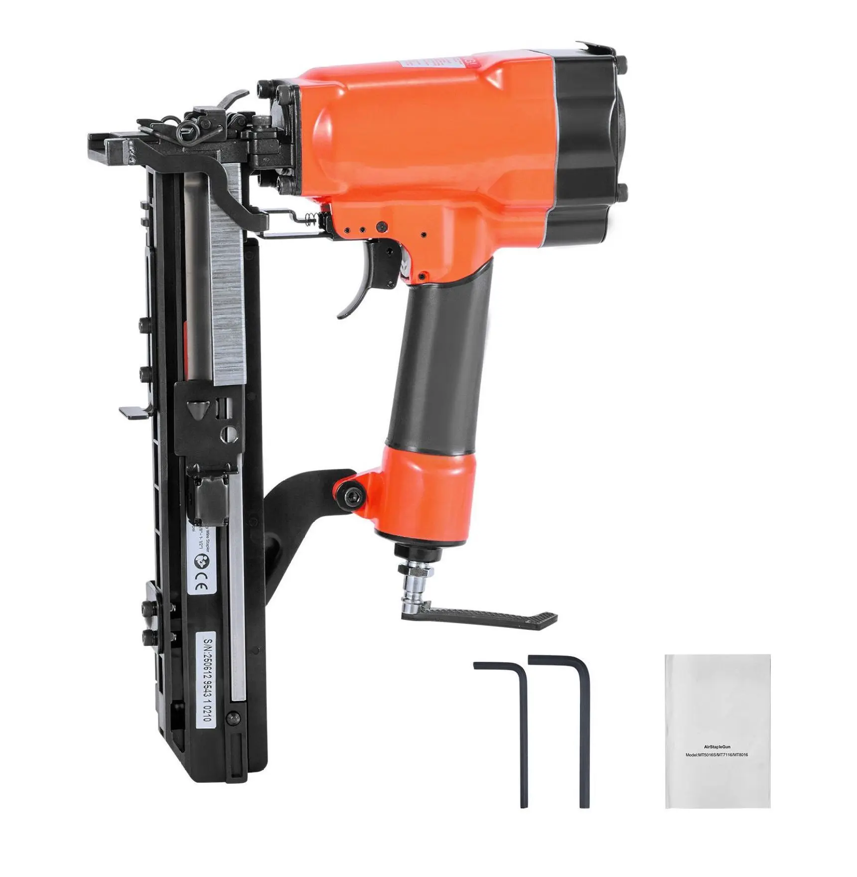 Pneumatic Staple Gun 16 Gauge, 1 inch Wide Crown Stapler 5/8-1-1/2", 70-120PSI Air Stapler for Roofing, Fencing, Subflooring & Wall Sheathing Default