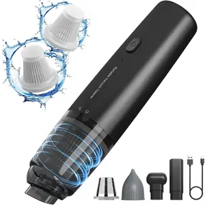 Cordless Car Vacuum - Ultra-Light 0.72lb Portable Mini Handheld Vacuum for Pet Hair, Home & Office | High Suction, USB-C Rechargeable, Includes HEPA Filter & 3 Attachments
