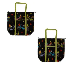 Temp-tations Seasonal Set of 2 Printed Tote Bags
