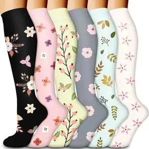 6 Pairs Compression Socks for Men & Women – Calf-Length,Anti-Odor,Quick-Dry,Anti-Friction Athletic Socks for Running, Hiking, Playing Football,Gym & Yoga High Compression Socks Knee