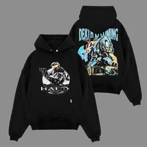 Halo "Death Is Coming" Hoodie Shirt Premium Cotton, Halo Fans, RPG Game Graphic Hoodie, Streetwear Hoodie Unisex Oversize Gift for RPG Game Lovers