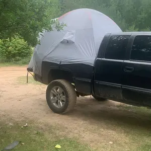 VEVOR Truck Bed Tent, TikTokShopBlackFriday, 6.4'-6.7' Pickup Truck Tent with Rain Layer and Carry Bag, Waterproof PU2000mm Double Layer Truck Tent, Accommodate 2-3 Person, for Camping Traveling Outdoor Activities