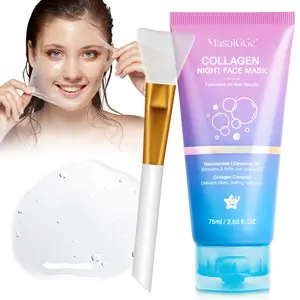 Masaigge Collagen Hydrating Gel Mask 75ML, Deep Long-Lasting Moisture, Strong Hydration, Tightening Skin, for Dry Dull Skin