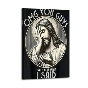 OMG You Guys Artistic Wall Decor, Waterproof Canvas Poster, Cute And Vibrant Poster for Bathroom, Living Room, Bedroom, Dorm, A Perfect Gift Idea for New Year Home Decor