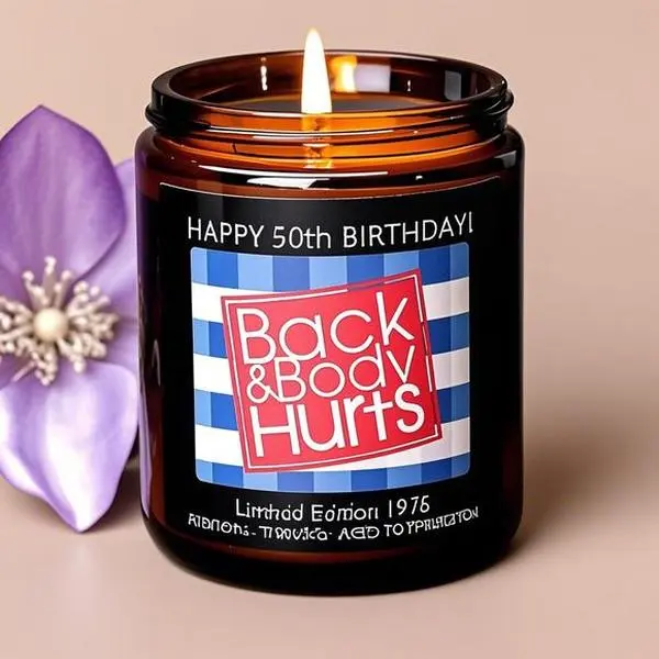 Humorous 50th Birthday Lavender Scented Candle Plaque - Reusable Home Decor Sign, Box-Included Fragranced Wick Gift for Dad/Bestie/Teacher, Thoughtful Keepsake, Home Supplies Party Accessory