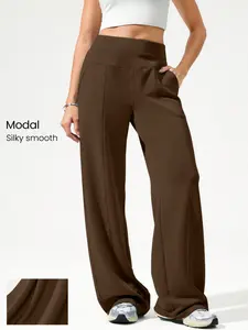 Women's High Waist Wide Leg Yoga Pants, Casual Sports Trousers, Long Loose Fit with Pockets, Comfortable Casual Daily Wear, Perfect for Everyday Use