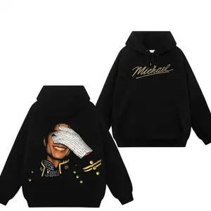 Vintage Michael Jackson Rhinestone Sweatshirt| MJ King of Pop Crewneck| Sparkling Glove Portrait Sweater| Retro 80s Pop Music Sweatshirt| Unisex Music Fan Crewneck