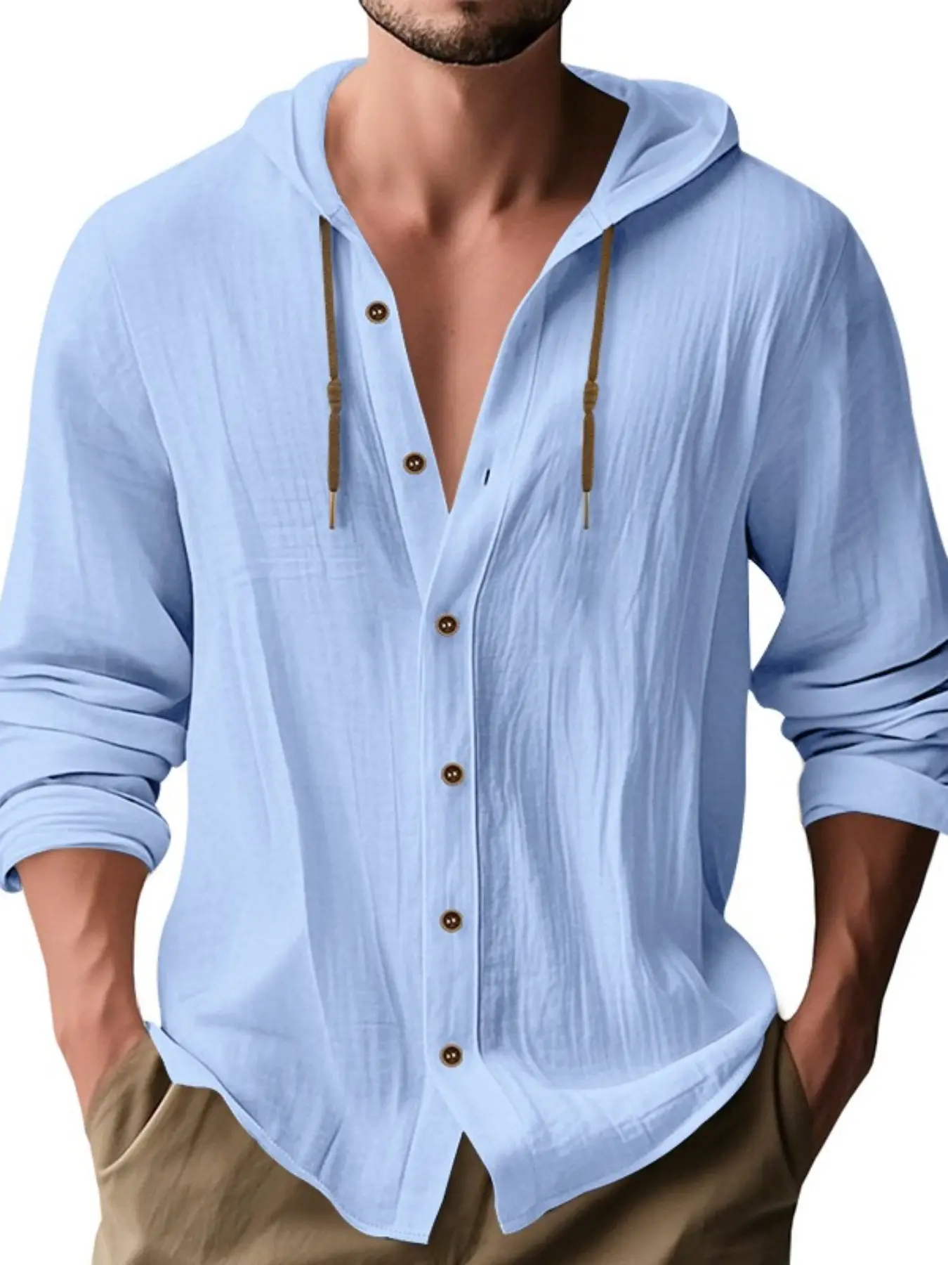 Men's casual long sleeve tops, perfect for spring and daily wear. Soft, lightweight, breathable fabric with stylish design, great for streetwear, daily outings and casual occasions. Must-have basic pieces for your wardrobe. Menswear