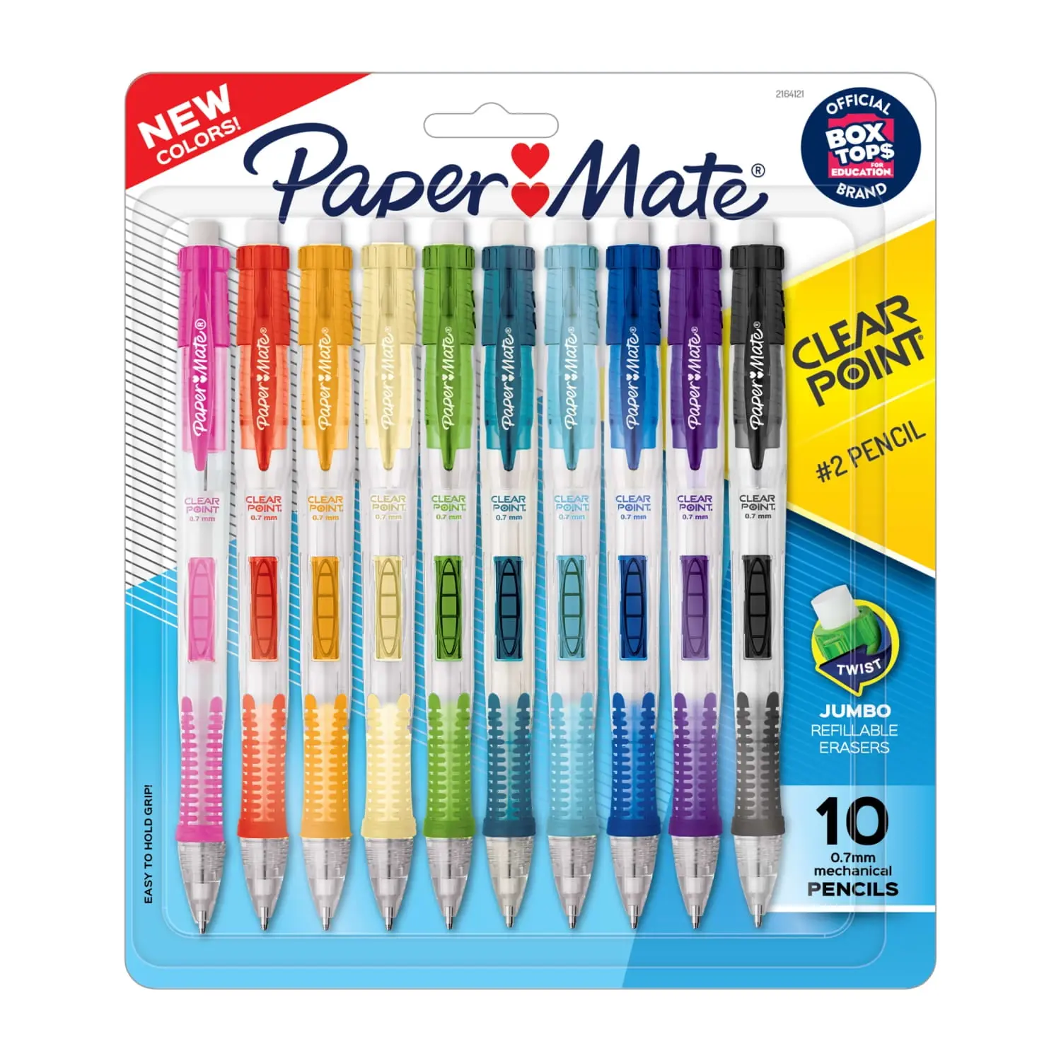 Paper Mate Clearpoint Mechanical Pencils, HB #2 Lead (0.7mm), Assorted Barrel Colors, 10 Count Paper Mate Clearpoint Mechanical Pencils, HB #2 Lead (0.7mm), Assorted Barrel Colors, 10 Count