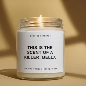 This Is The Scent of a Killer Bella Candle, Bookish Gifts, Book Lover Gift, Twilight Candle Funny Bookish Gift, This Is the Scent of a Killer Bella, Twilight Inspired Gift, Bookish Candle for Her, Team Jacob
