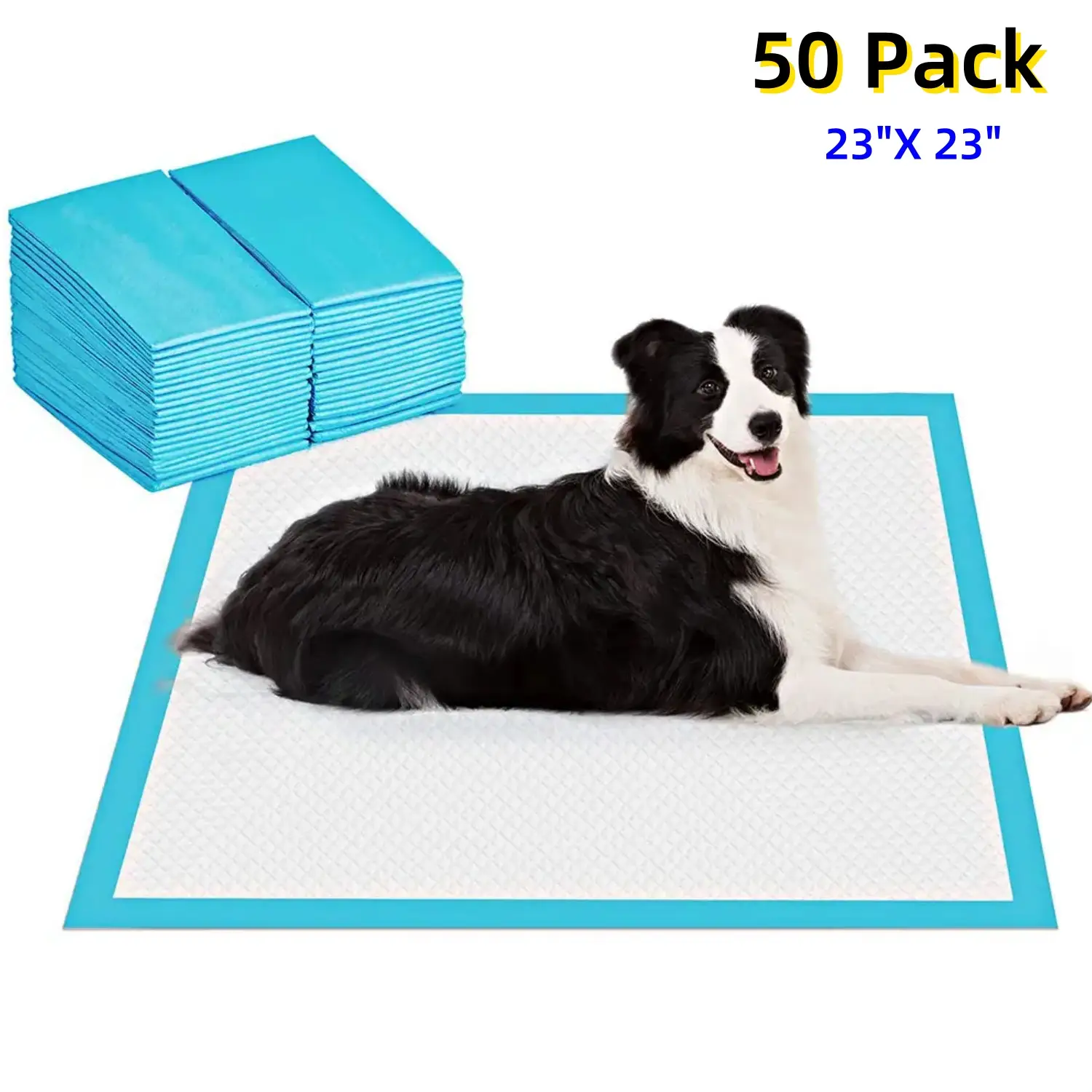 NW2Lbs Thicker Pet Training and Puppy Pads, 23.6"x23.6" - 20pcs/50pcs/100pcs Super Absorbent Pee Pads for Dogs Training Pads for Puppies, Cats, Rabbit