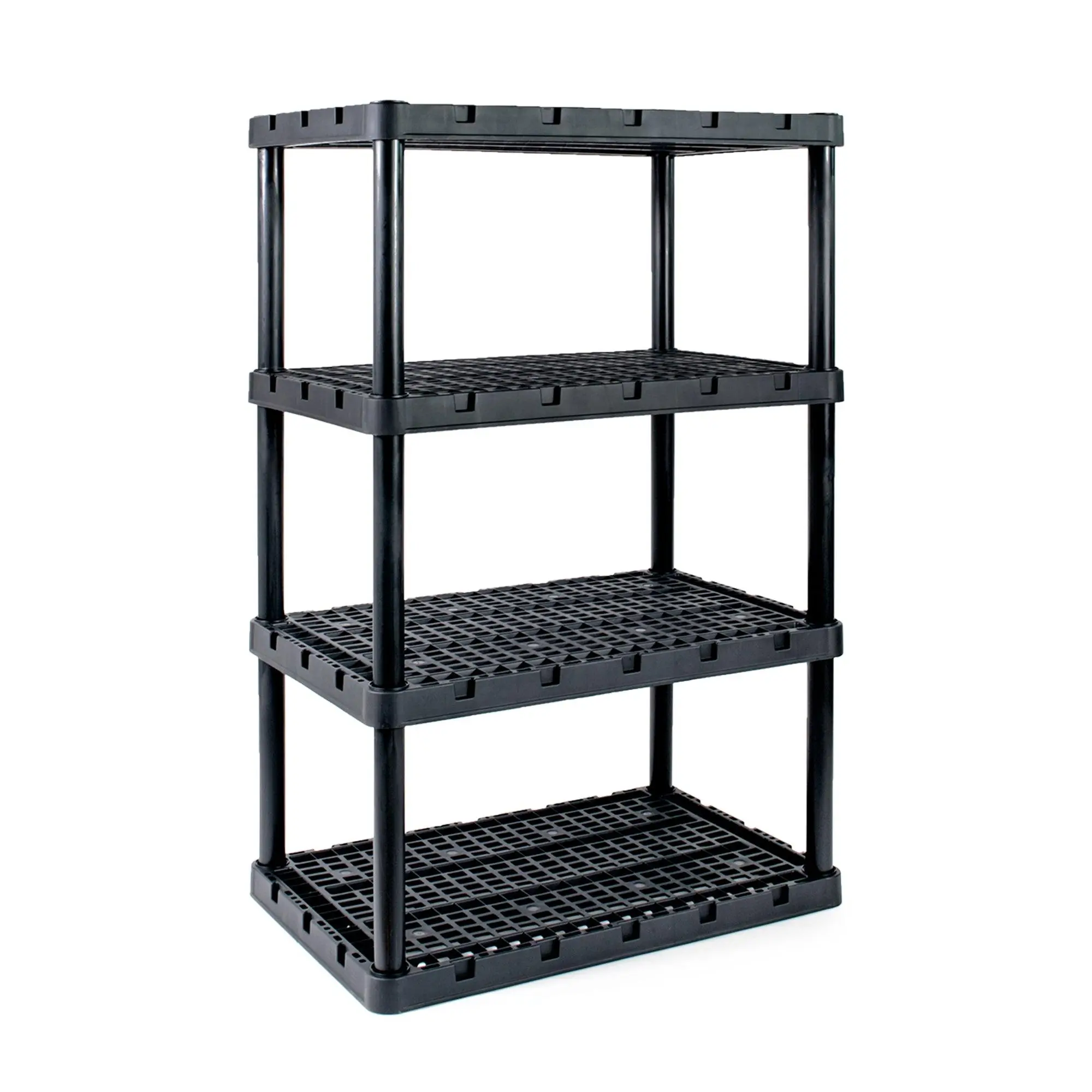 Gracious Living XL 4 Shelves Knect-A-Shelf Ventilated Heavy Duty Shelving Unit Gracious Living XL 4 Shelves Knect-A-Shelf Ventilated Heavy Duty Shelving Unit