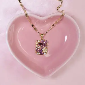 Purple Flower Necklace