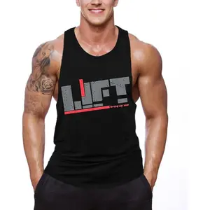 Men's Gym Bodybuilding Stringer Tank Top Workout Muscle Cut Shirt Fitness Sleeveless Vest comfortable sport vest
