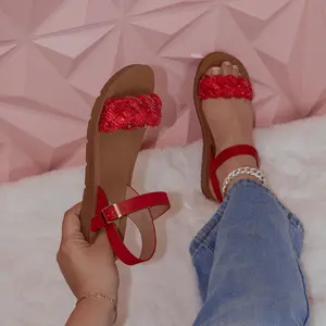 Orion - Embellished Straps Platform Sandals Open Toe Summer Footwear with Rhinestone Detailing Comfort Sole & Lightweight Design