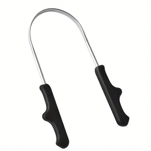 1pc Tongue Scraper, Reduce Bad Breath For Oral Care, Stainless Steel Tongue Cleaners, Mental Tongue Cleaning Tools For Adults, Tongue Scraping Tool
