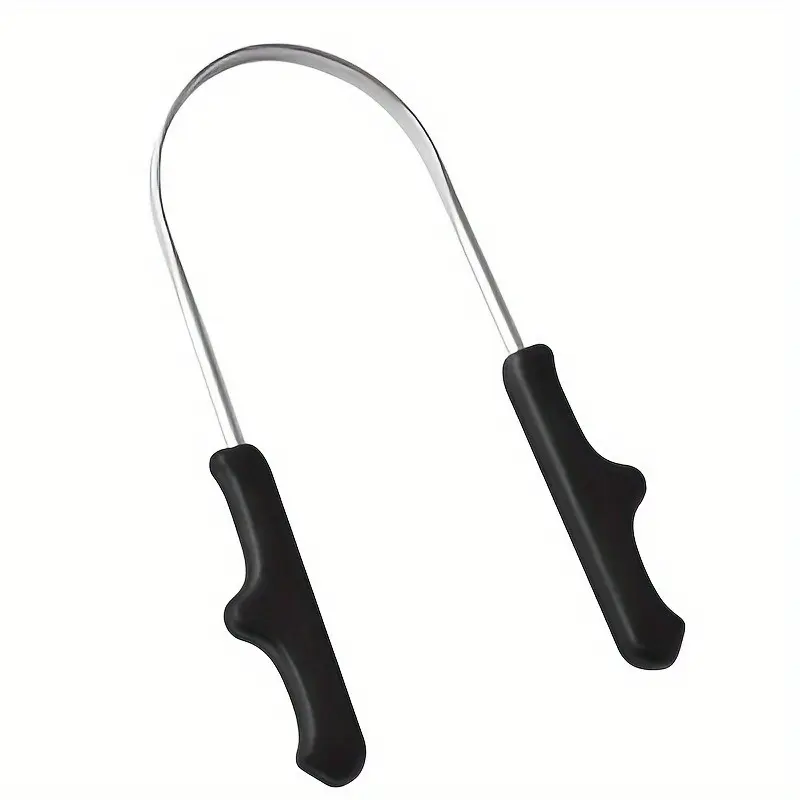 1pc Tongue Scraper, Reduce Bad Breath For Oral Care Supplies, Stainless Steel Tongue Cleaners, Mental Tongue Scraping Tool For Adults, Oral Hygiene Essentials