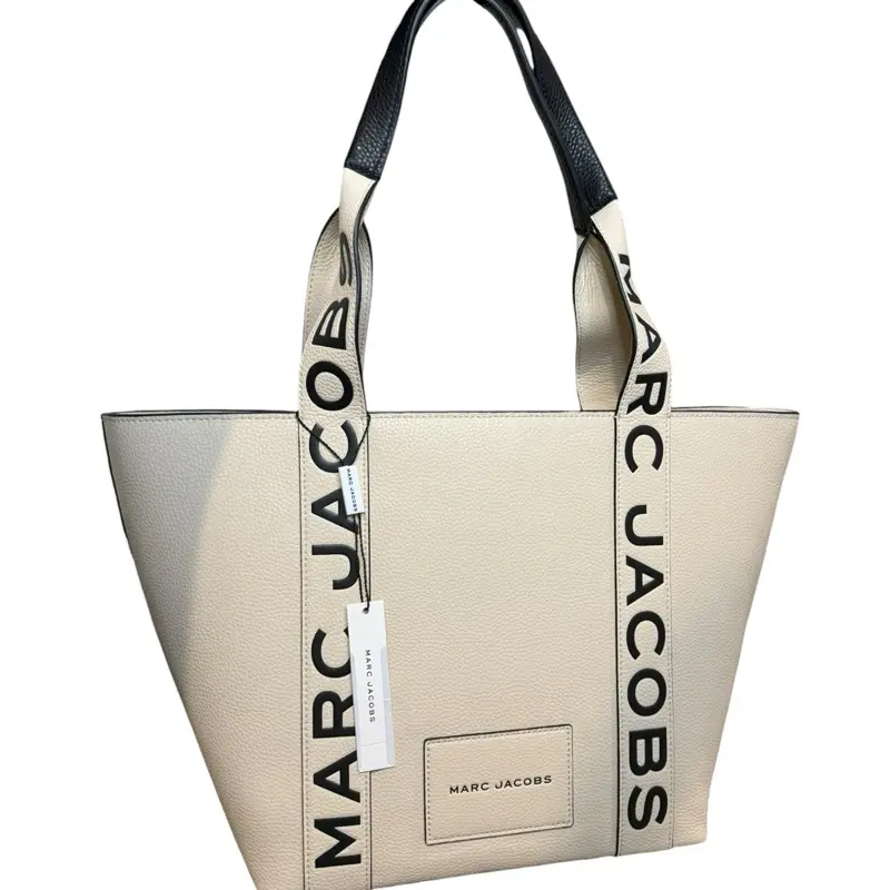 Pre-owned MARC JACOBS LEATHER Tote Bags white large tote bag