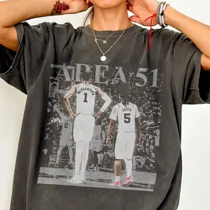 Victor Wembanyama Stephon Castle Area 51 Vintage Comfort Colors Shirt, Gift For Fan