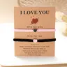2-piece heart-shaped adjustable couple bracelet set, friendship bracelet set, perfect for anniversary or birthday gifts for boyfriends and girlfriends.