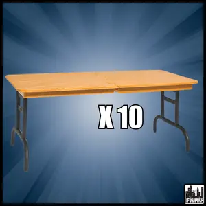 Set of 10 Brown Breakable Tables for WWE & AEW Wrestling Action Figures