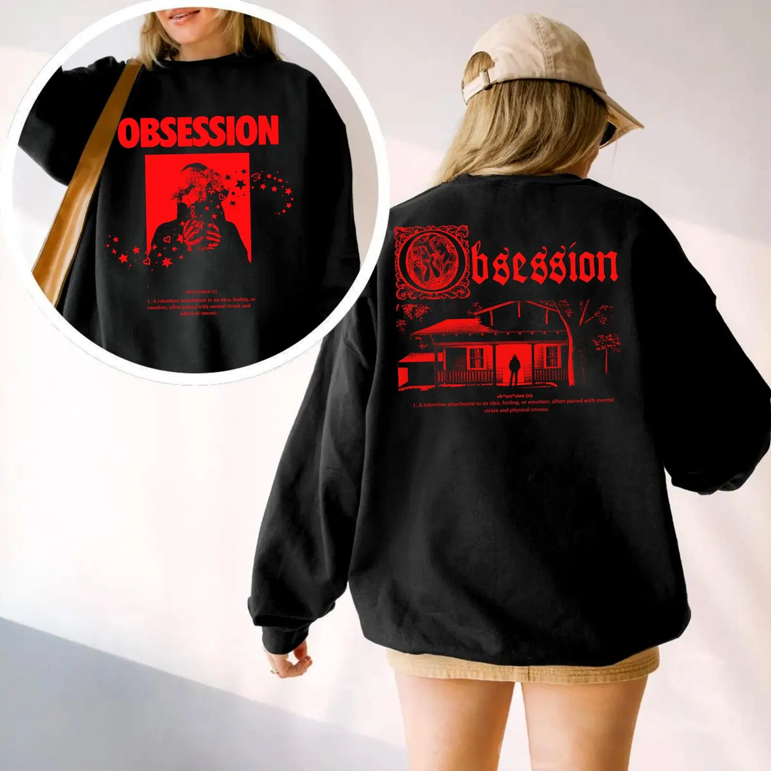 Obsession Movie Hoodie, Vintage Gothic Horror Sweatshirt, Double Sided Thriller Film Apparel, Curry Barker Nikki Obsession Fan Gift