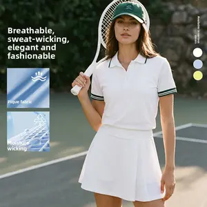 New spring and summer tennis skirt set fashionable and versatile outdoor running loose yoga clothes golf skirt thermal shorts fitness