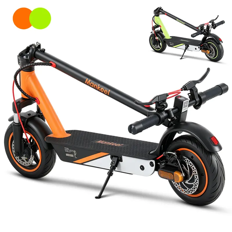 Mankeel MK086 Commuter Electric Scooter - 800W Peak Power, 24Mph Max Speed & 24Miles Max Range, 10inch Tubeless Tires,  48V10.4Ah Battery, Dual Disc Brakes & App Control, Front LED Light, Turn Signal, Brake Light - Portable All-Terrain E-Scooter