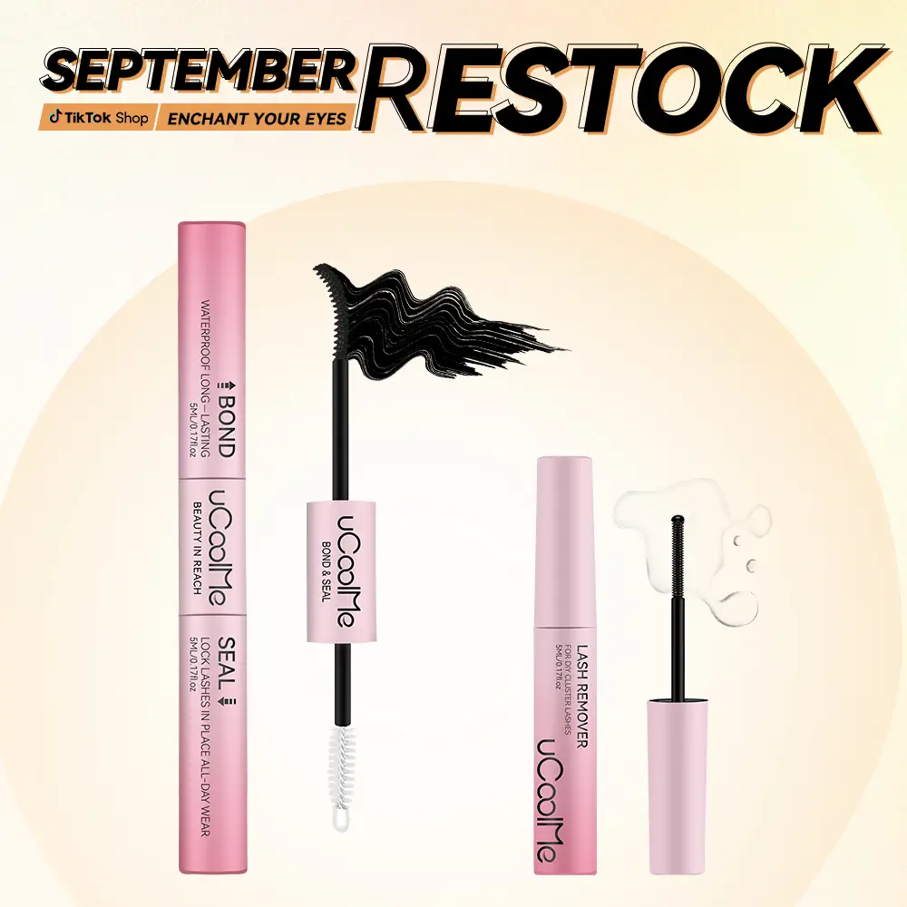 [Upgrade New] uCoolMe Lashes 2In1 Bond & Seal Waterproof Glue For Lashes Cluster Strong Hold For Beginner Friend Makeup Glue & Remover