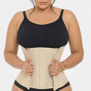 Waist Shapewear For Women 15-Steel-Boned Mesh Fabric Waist Trainer Tummy Control Sport Workout Corset Jumpsuit with Support Shape Belt