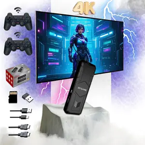Y5 Retro Game Console Game Stick,Compatible with 50000 Games,Compatible with 48 Emulator,4K HD Output Plug and Play Video Gaming Consoles with Dual 2.4G Wireless Controllers for Home TV,Multiplayer (128G)